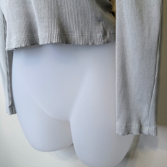 ZARA | Ribbed Puff Long Sleeve Shirt Crop Top - Picture 9 of 14